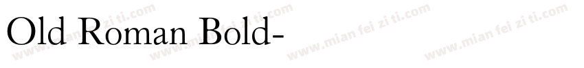 Old Roman Bold字体转换